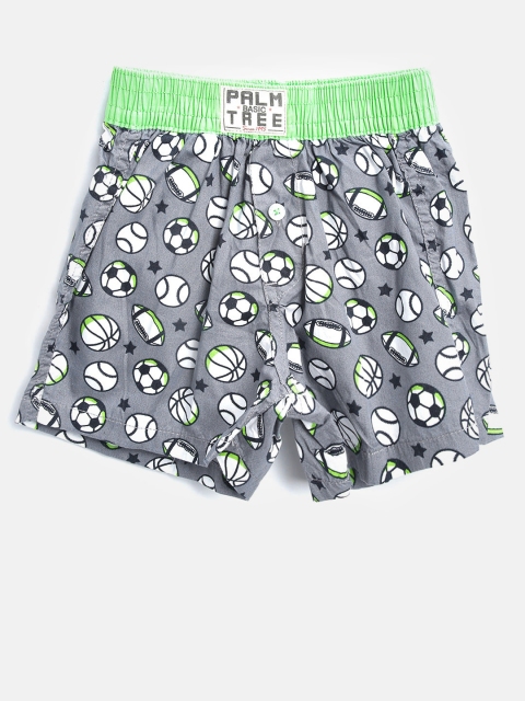 

Palm Tree Boys Grey & White Printed Regular Fit Pure Cotton Boxers 131246518276 C209