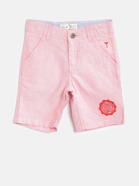 

Palm Tree Boys Pink Solid Regular Shorts