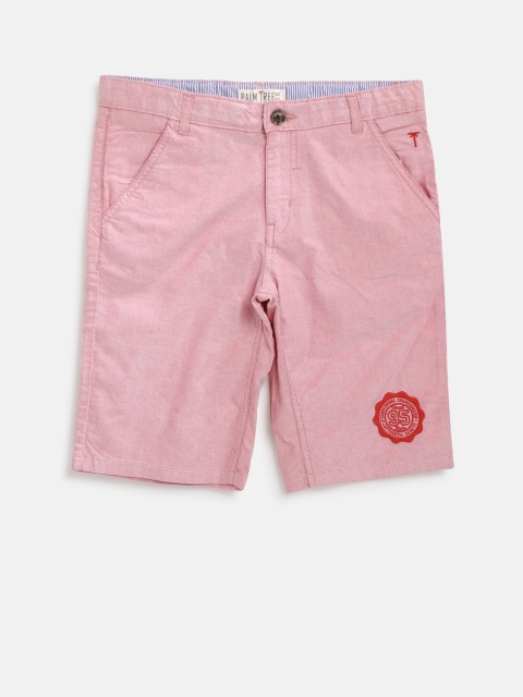 

Palm Tree Boys Pink Solid Regular Fit Shorts