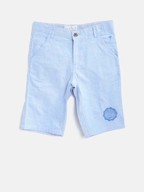 

Palm Tree Boys Blue Solid Regular Shorts