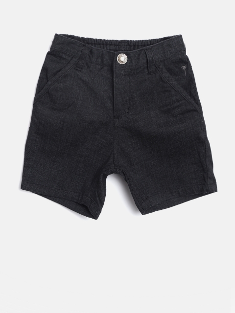 

Palm Tree Boys Black Solid Regular Shorts