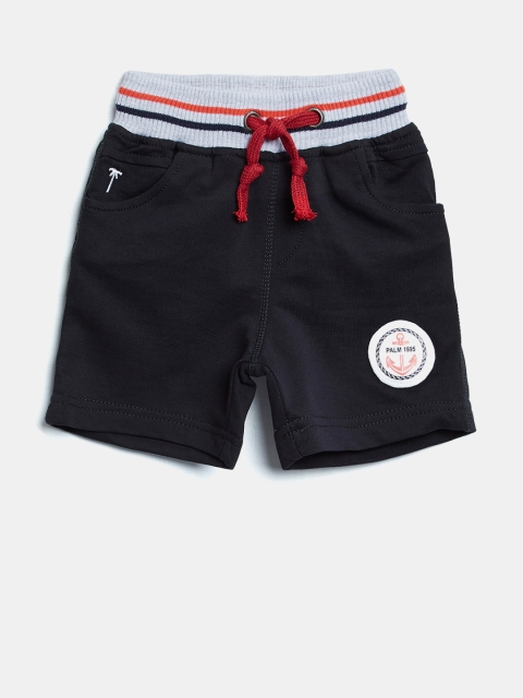 

Palm Tree Boys Black Solid Regular Fit Shorts