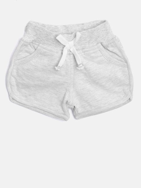 

Palm Tree Girls Grey Melange Solid Regular Fit Shorts