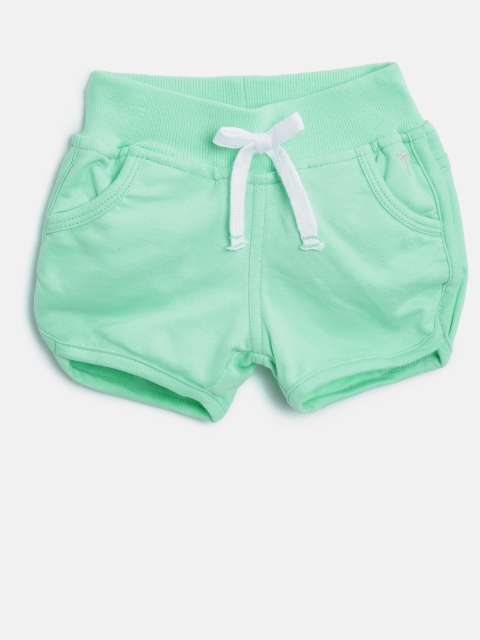 

Palm Tree Girls Mint Green Solid Regular Fit Shorts