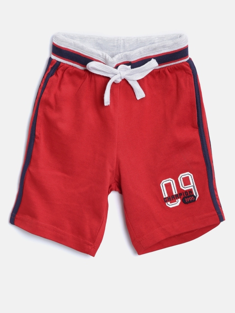 

Palm Tree Boys Red Solid Regular Fit Shorts