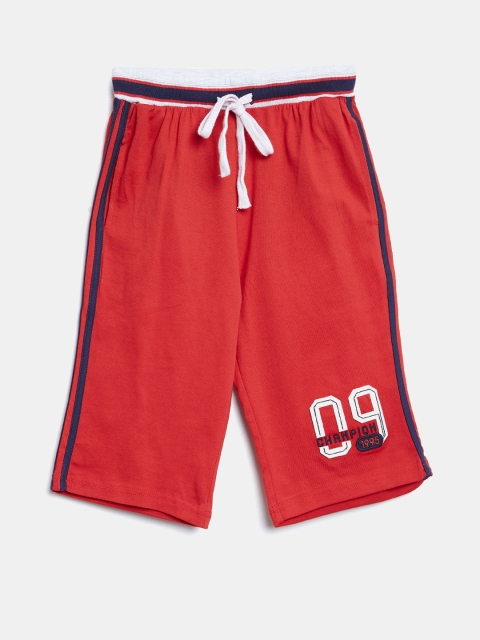 

Palm Tree Boys Red Solid Regular Fit Shorts