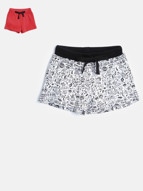 

Gini and Jony Boys Set of 2 Regular Shorts, White