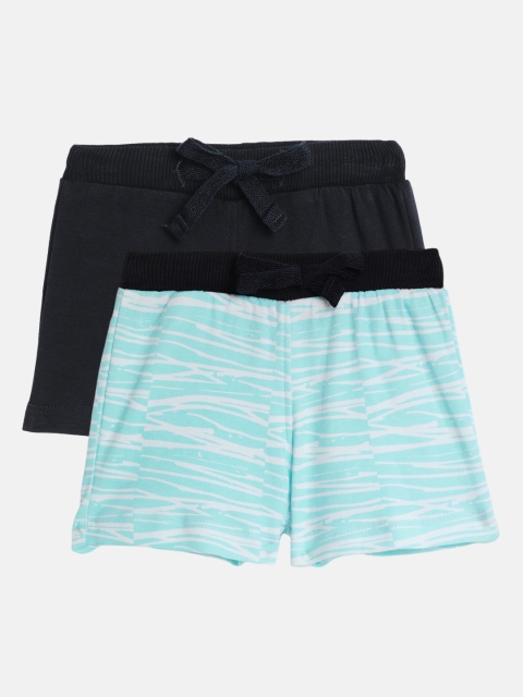 

Gini and Jony Infants Pack Of 2 Printed Regular Fit Shorts, Navy blue