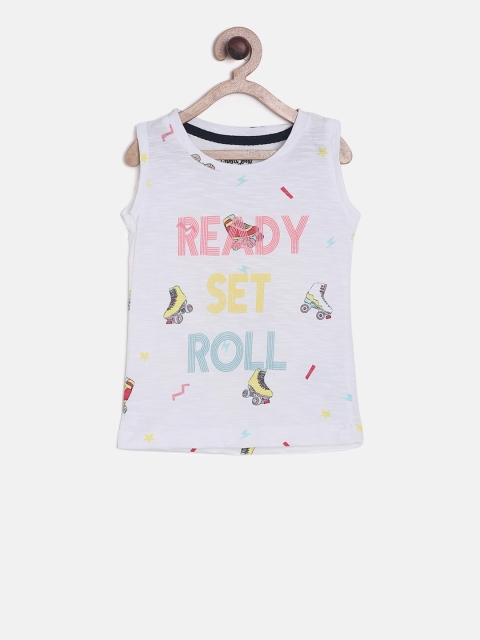 

Gini and Jony Girls White Solid Top