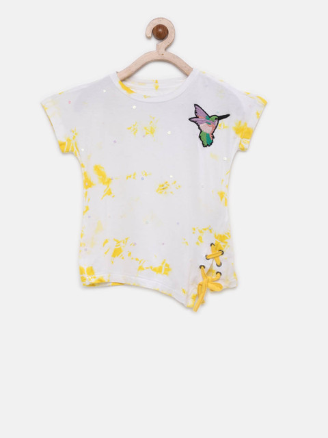 

Gini and Jony Girls White Dyed Top