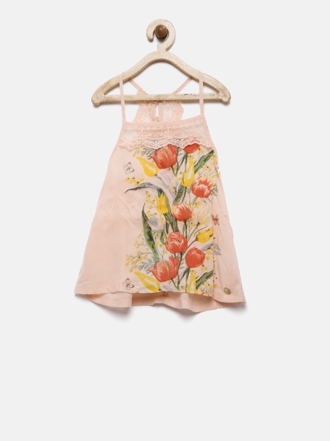 

Gini and Jony Girls Pink Printed Top