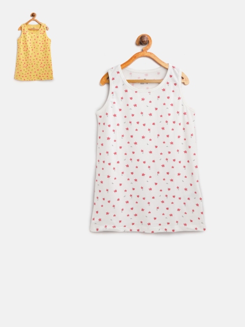 

Palm Tree Girls Pack of 2 Printed Tops, White