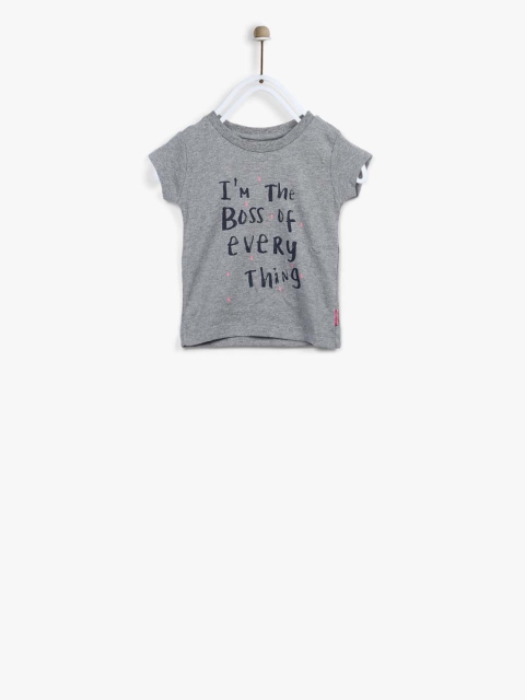

Gini and Jony Girls Grey Printed Top