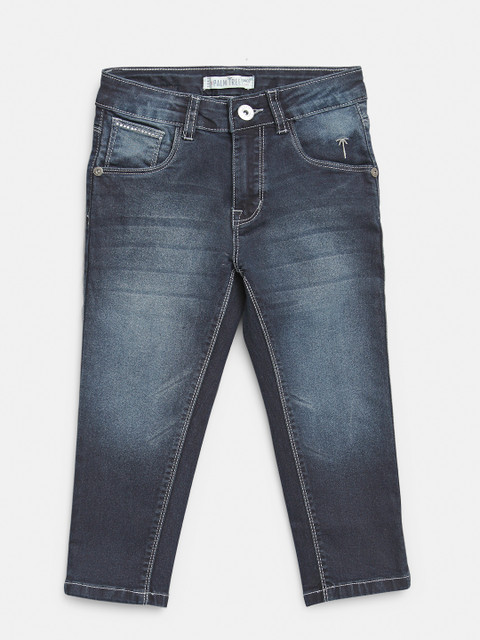 

Palm Tree Girls Navy Blue Solid Regular Fit Capris