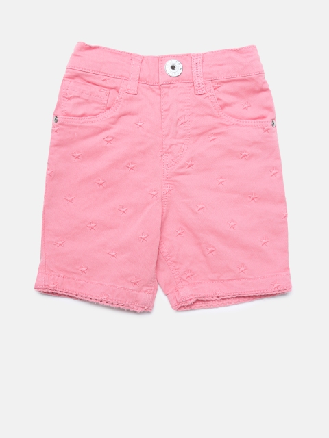 

Palm Tree Girls Pink Solid Regular Fit Capris