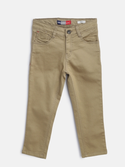 

Gini and Jony Boys Khaki Slim Fit Solid Regular Trousers