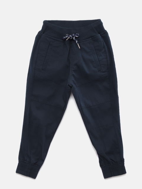 

Gini and Jony Boys Navy Blue Regular Fit Solid Joggers