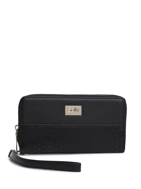 

Allen Solly Women Black Textured Zip Around Wallet