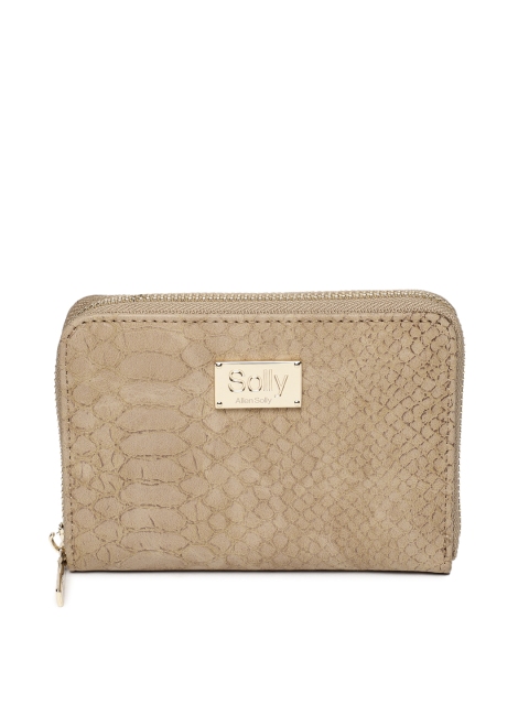 

Allen Solly Women Beige Textured Zip Around Wallet