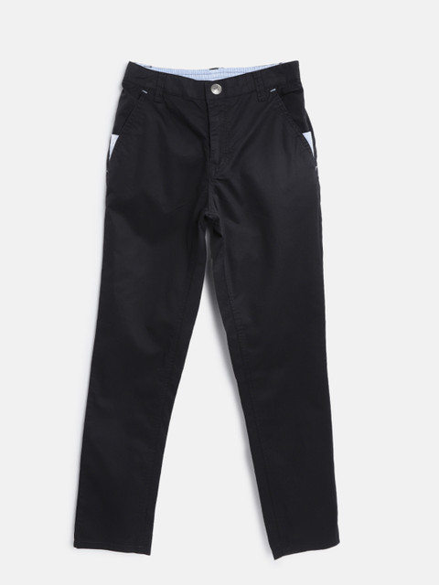 

Palm Tree Boys Black Solid Regular Trousers