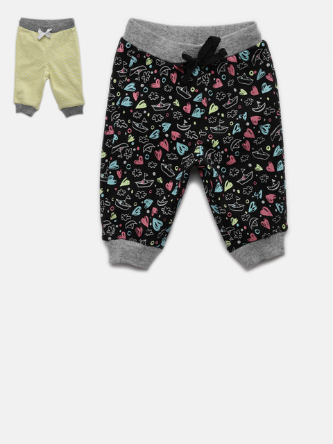 

Gini and Jony Girls Pack of 2 Regular Fit Joggers, Yellow