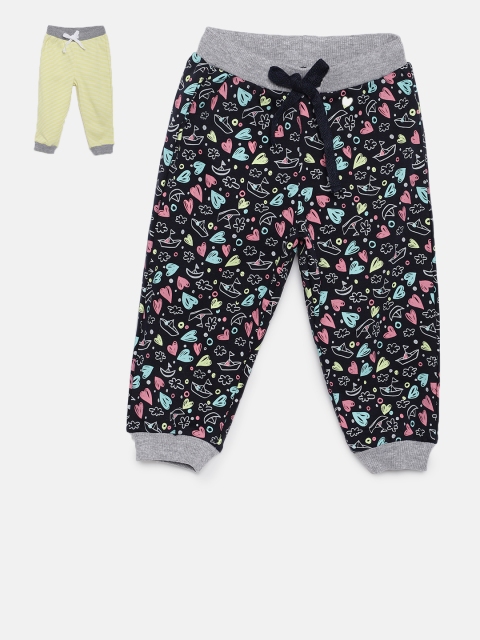 

Gini and Jony Girls Pack of 2 Joggers, Navy blue