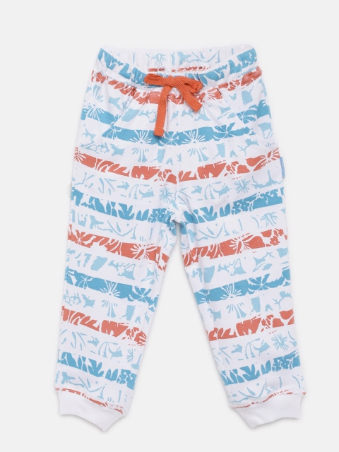 

Gini and Jony Girls White Regular Fit Printed Joggers
