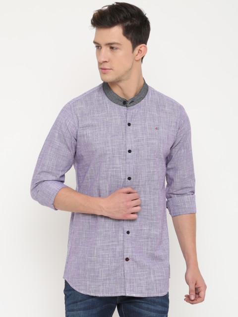 

Cross Court Men Purple Slim Fit Checked Casual Shirt