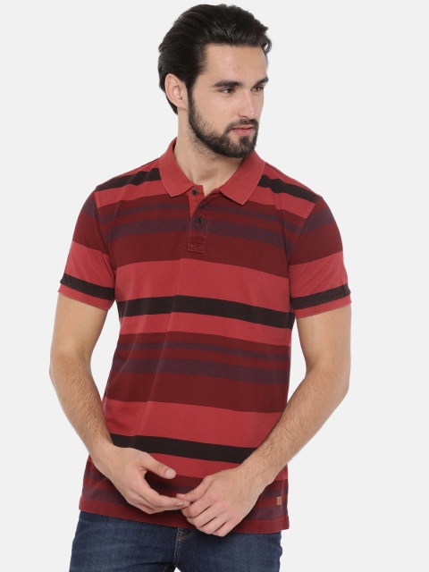 

Arrow Blue Jean Co. Men Red Printed Polo Collar T-shirt