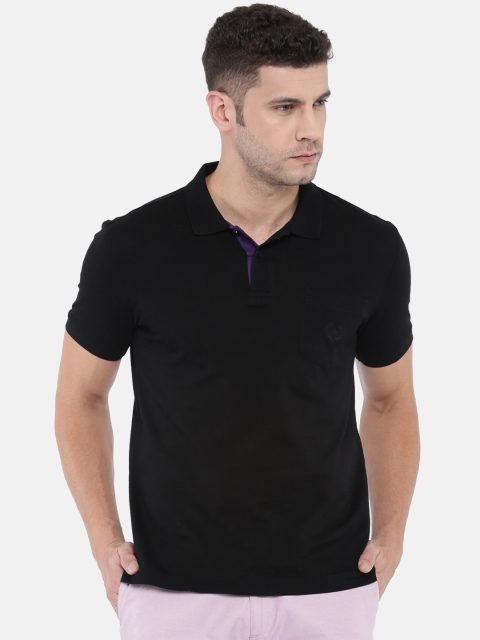 

Arrow Sport Men Black Solid Polo Collar T-shirt