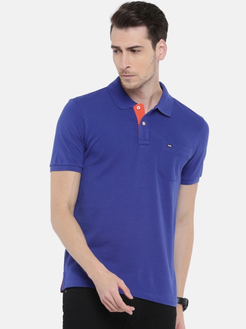 

Arrow Sport Men Purple Solid Polo Collar Pure Cotton T-shirt