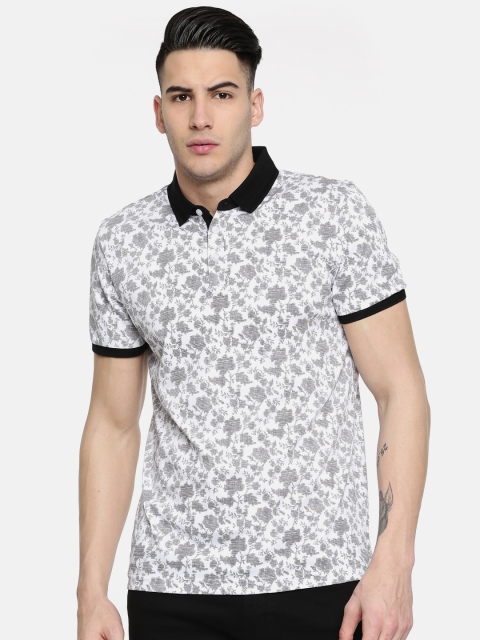 

Arrow New York Men White Printed Polo Collar T-shirt