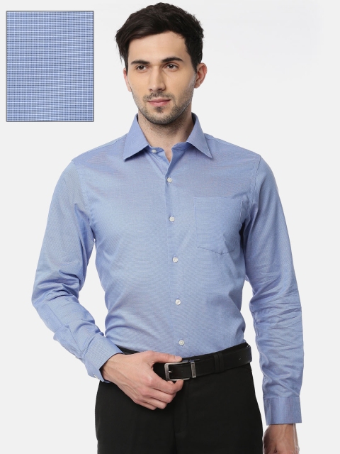 

Arrow Men Blue Slim Fit Self Design Formal Shirt