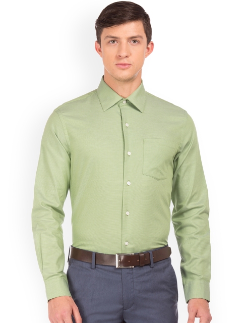 

Arrow Men Green Slim Fit Self Design Formal Shirt