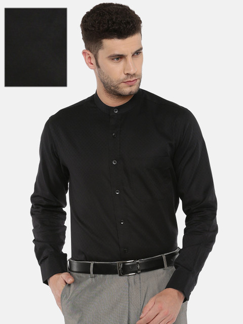 

Arrow Men Black Original Regular Fit Self-Design Formal Shirt