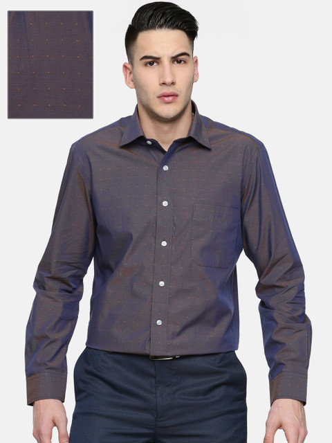 

Arrow Men Purple Original Regular Fit Self Design Formal Shirt
