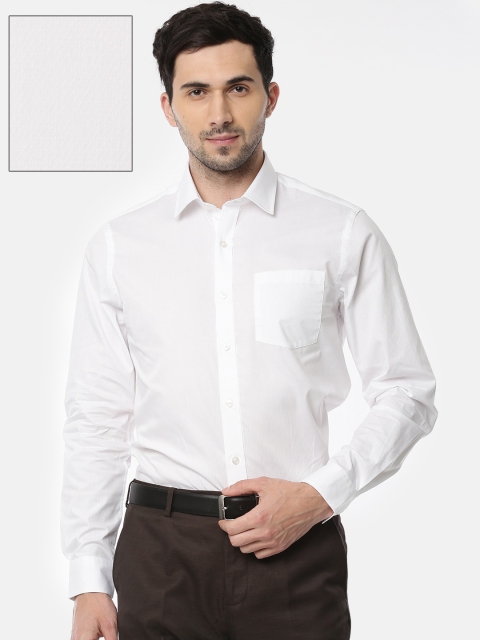 

Arrow Men White Snug Slim Fit Self Design Formal Shirt