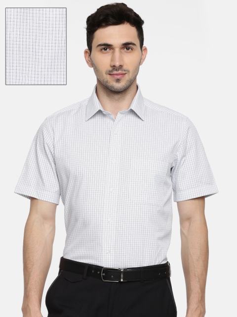 

Arrow Men White & Blue Regular Fit Checked Formal Shirt