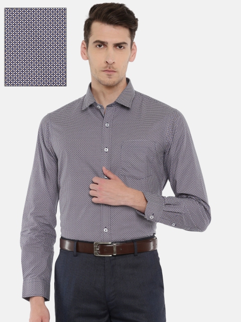 

Arrow Men Blue Snug Slim Fit Printed Formal Shirt