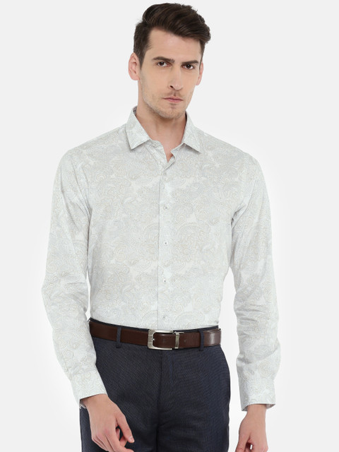 

Arrow Men Off-White Snug Slim Fit Printed Smart Casual Shirt