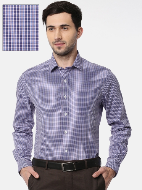 

Arrow Men Purple Snug Slim Fit Checked Formal Shirt