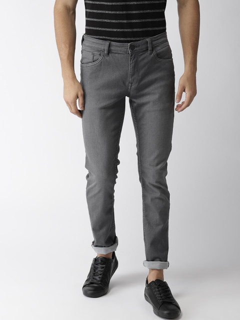 

Arrow Blue Jean Co. Men Grey James Slim Fit Mid-Rise Clean Look Stretchable Jeans