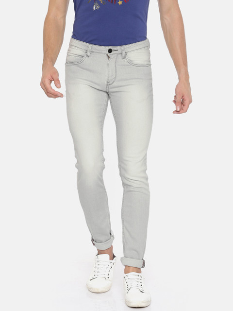 

Arrow Blue Jean Co. Men Grey Justin-Skinny Fit Mid-Rise Clean Look Jeans