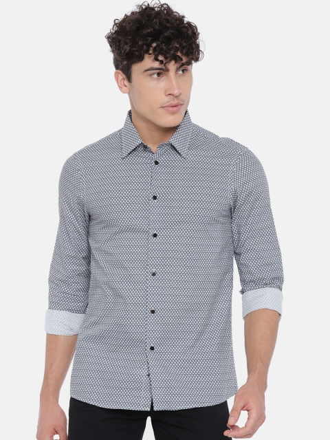 

Arrow New York Men Blue Snug Slim Fit Printed Casual Shirt
