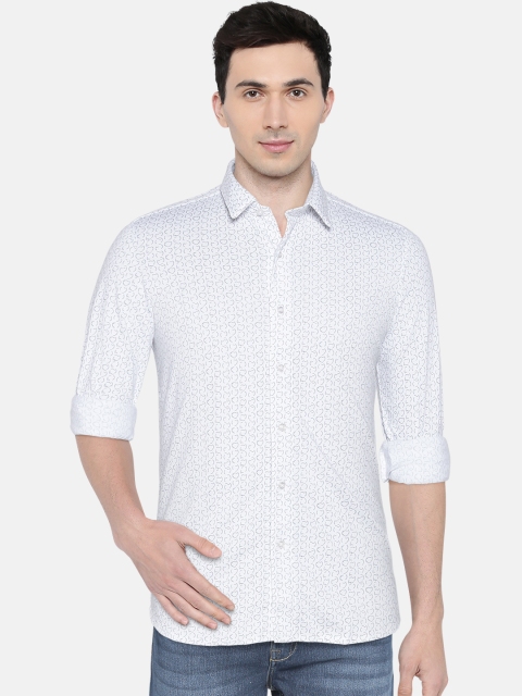 

Arrow New York Men White & Grey Original Regular Fit Printed Smart Casual Shirt