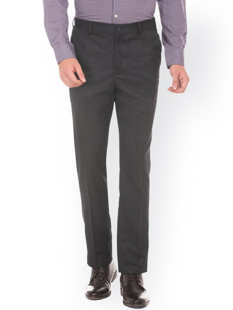 

Arrow New York Men Navy Blue Urban Slim Slim Fit Solid Formal Trousers
