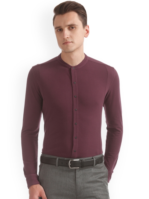 

Arrow New York Men Magenta Original Regular Fit Solid Casual Shirt