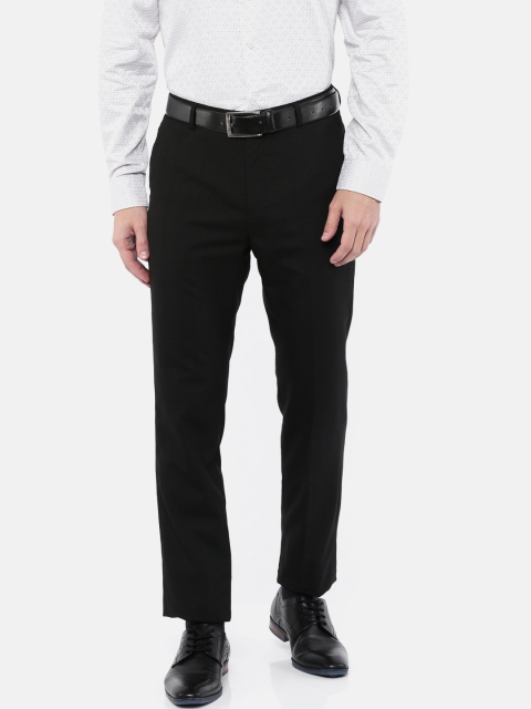 

Arrow New York Men Black Urban Slim Fit Solid Formal Trousers