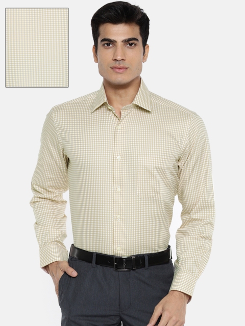 

Arrow Men Off-White & Beige Regular Fit Checked Formal Shirt