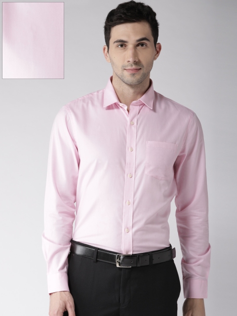 

Arrow Men Pink Original Slim Fit Self-Design Formal Shirt